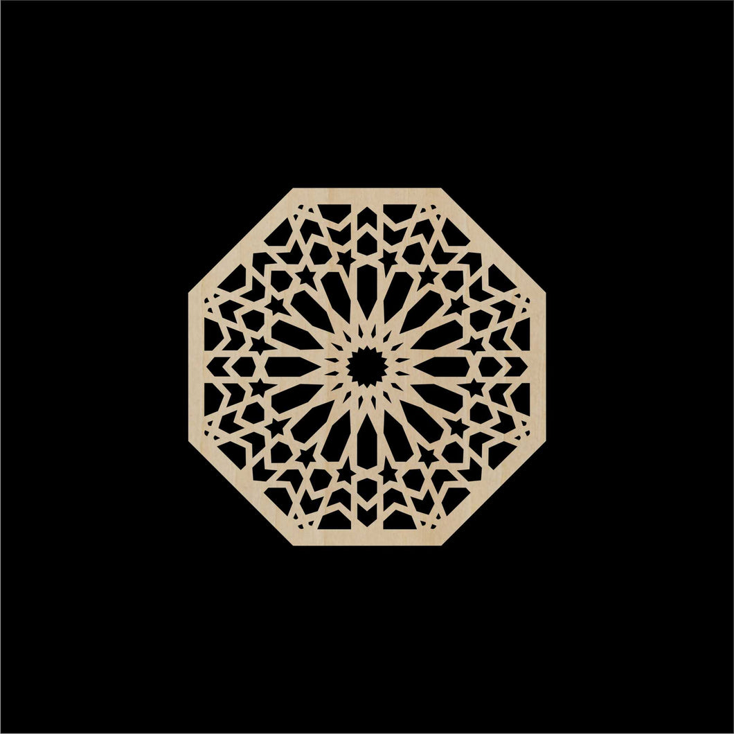 Decorative Laser Cut Wood Work Craft Center Piece Ornament (O-032)