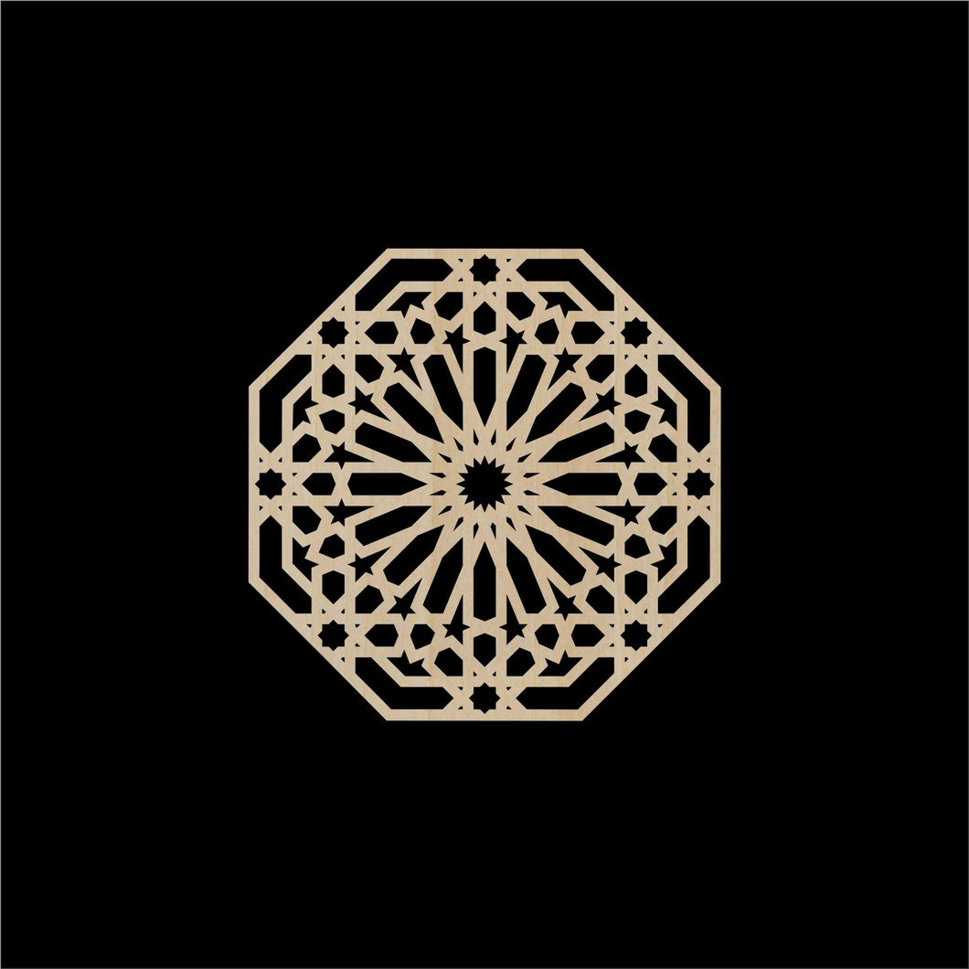 Decorative Laser Cut Wood Work Craft Center Piece Ornament (O-033)