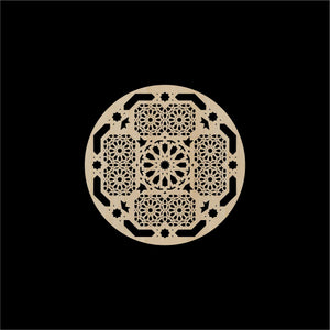 Decorative Laser Cut Wood Work Craft Center Piece Ornament (O-034)