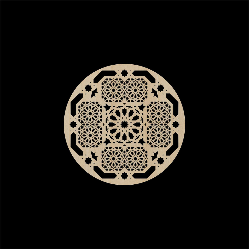 Decorative Laser Cut Wood Work Craft Center Piece Ornament (O-034)