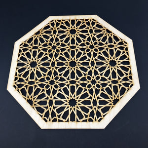Decorative Laser Cut Wood Work Craft Center Piece Ornament (O-035)