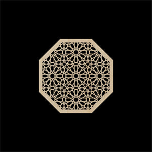 Decorative Laser Cut Wood Work Craft Center Piece Ornament (O-035)