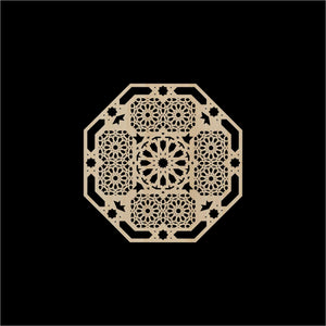 Decorative Laser Cut Wood Work Craft Center Piece Ornament (O-039)