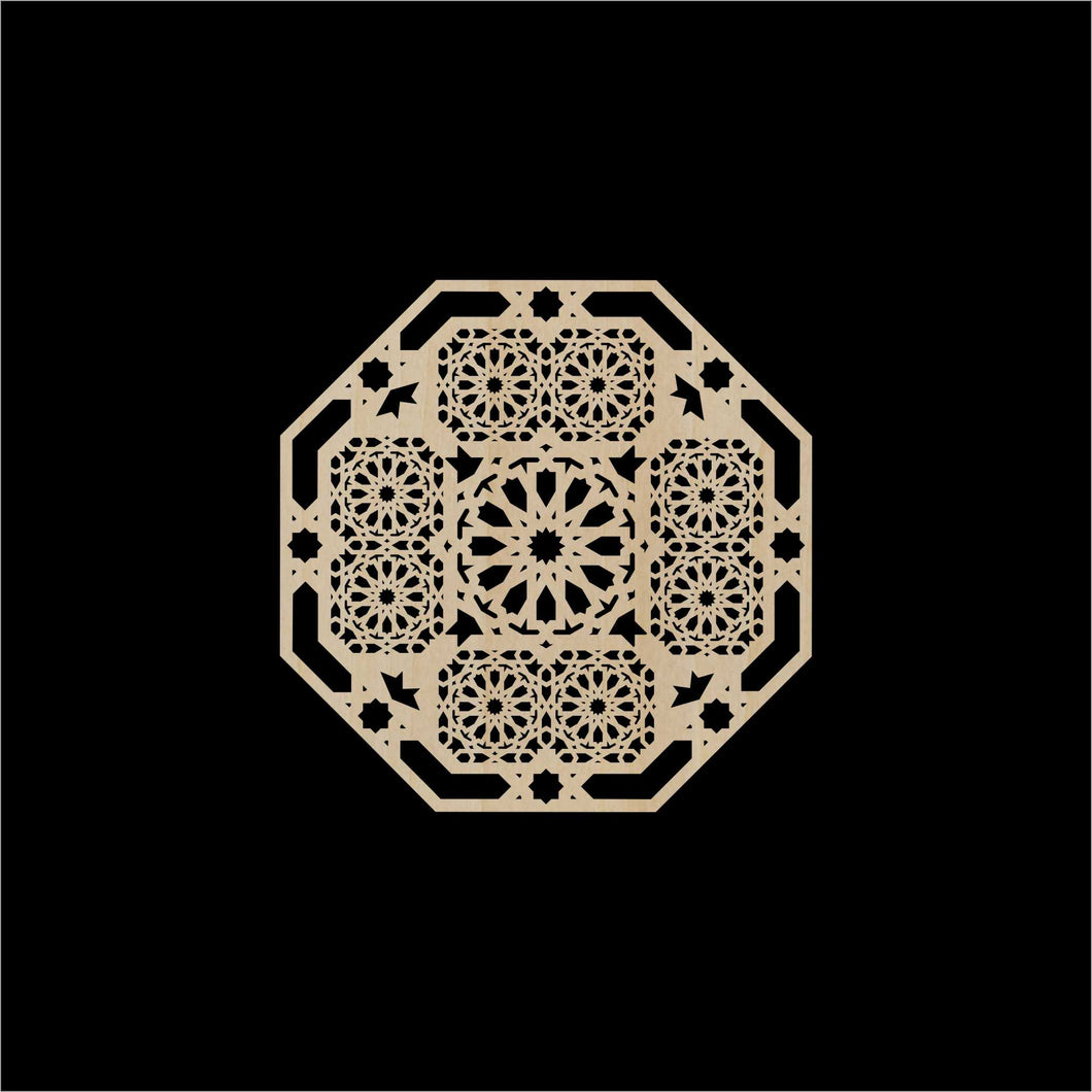 Decorative Laser Cut Wood Work Craft Center Piece Ornament (O-039)