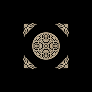 Decorative Laser Cut Wood Work Craft Center Piece Ornament (O-040)