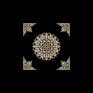 Decorative Laser Cut Wood Work Craft Center Piece Ornament (O-042)