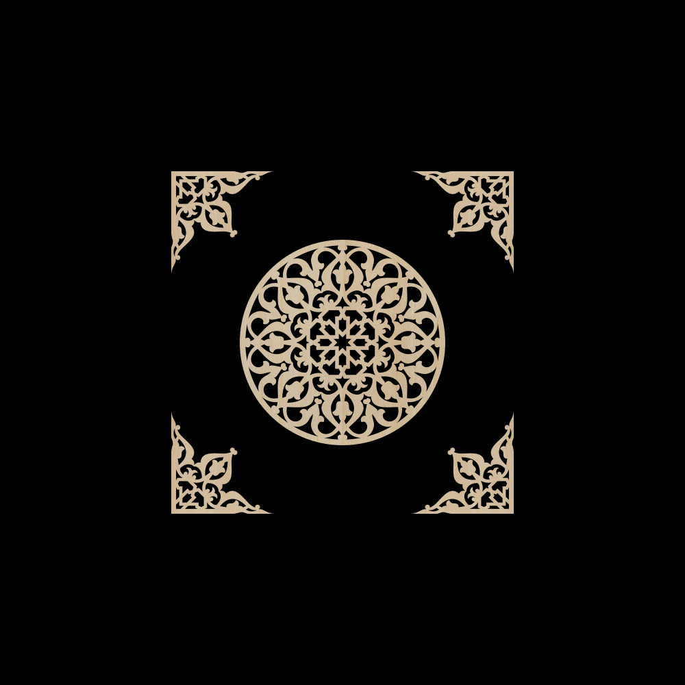 Decorative Laser Cut Wood Work Craft Center Piece Ornament (O-043)