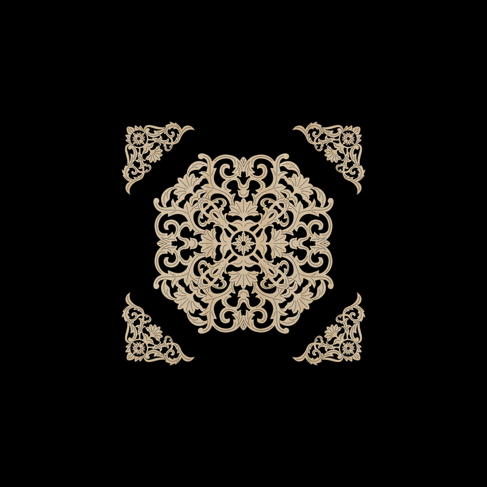 Decorative Laser Cut Wood Work Craft Center Piece Ornament (O-041)