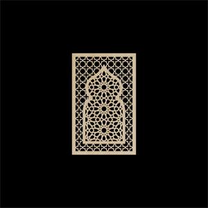 WDFA-001 - Wall Decor Framed Arch, Moroccan, Spanish, Moorish, Lattice, Islamic, Mashrabiya, Geometric, Arch