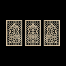 Load image into Gallery viewer, WDFA-001 - Wall Decor Framed Arch, Moroccan, Spanish, Moorish, Lattice, Islamic, Mashrabiya, Geometric, Arch