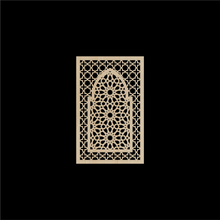 Load image into Gallery viewer, WDFA-002 - Wall Decor Framed Arch, Moroccan, Spanish, Moorish, Lattice, Islamic, Mashrabiya, Geometric, Arch
