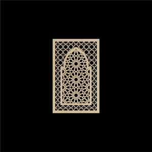 WDFA-002 - Wall Decor Framed Arch, Moroccan, Spanish, Moorish, Lattice, Islamic, Mashrabiya, Geometric, Arch