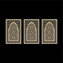 Load image into Gallery viewer, WDFA-002 - Wall Decor Framed Arch, Moroccan, Spanish, Moorish, Lattice, Islamic, Mashrabiya, Geometric, Arch