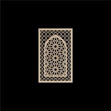 Load image into Gallery viewer, WDFA-003 - Wall Decor Framed Arch, Moroccan, Spanish, Moorish, Lattice, Islamic, Mashrabiya, Geometric, Arch