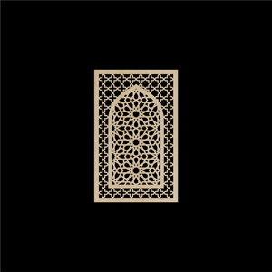 WDFA-003 - Wall Decor Framed Arch, Moroccan, Spanish, Moorish, Lattice, Islamic, Mashrabiya, Geometric, Arch