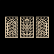 Load image into Gallery viewer, WDFA-003 - Wall Decor Framed Arch, Moroccan, Spanish, Moorish, Lattice, Islamic, Mashrabiya, Geometric, Arch