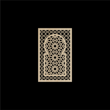 Load image into Gallery viewer, WDFA-004 - Wall Decor Framed Arch, Moroccan, Spanish, Moorish, Lattice, Islamic, Mashrabiya, Geometric, Arch