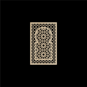 WDFA-004 - Wall Decor Framed Arch, Moroccan, Spanish, Moorish, Lattice, Islamic, Mashrabiya, Geometric, Arch