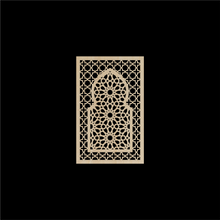 Load image into Gallery viewer, WDFA-005 - Wall Decor Framed Arch, Moroccan, Spanish, Moorish, Lattice, Islamic, Mashrabiya, Geometric, Arch