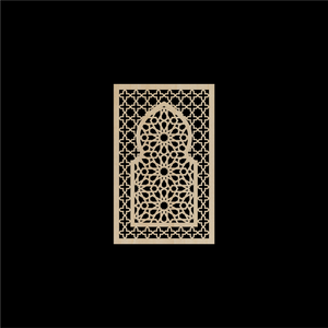 WDFA-005 - Wall Decor Framed Arch, Moroccan, Spanish, Moorish, Lattice, Islamic, Mashrabiya, Geometric, Arch