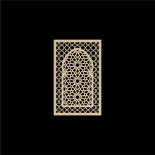 Load image into Gallery viewer, WDFA-006 - Wall Decor Framed Arch, Moroccan, Spanish, Moorish, Lattice, Islamic, Mashrabiya, Geometric, Arch
