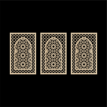 Load image into Gallery viewer, WDFA-006 - Wall Decor Framed Arch, Moroccan, Spanish, Moorish, Lattice, Islamic, Mashrabiya, Geometric, Arch