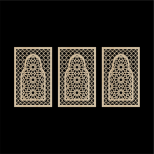 Load image into Gallery viewer, WDFA-007 - Wall Decor Framed Arch, Moroccan, Spanish, Moorish, Lattice, Islamic, Mashrabiya, Geometric, Arch