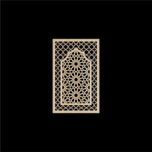 Load image into Gallery viewer, WDFA-008 - Wall Decor Framed Arch, Moroccan, Spanish, Moorish, Lattice, Islamic, Mashrabiya, Geometric, Arch