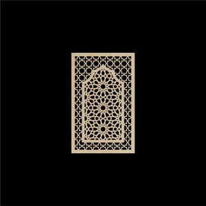 WDFA-008 - Wall Decor Framed Arch, Moroccan, Spanish, Moorish, Lattice, Islamic, Mashrabiya, Geometric, Arch