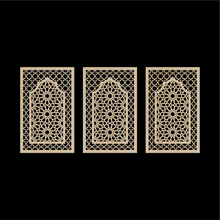 Load image into Gallery viewer, WDFA-008 - Wall Decor Framed Arch, Moroccan, Spanish, Moorish, Lattice, Islamic, Mashrabiya, Geometric, Arch