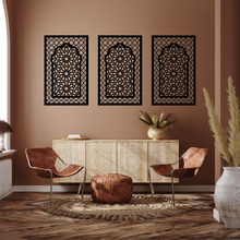 Load image into Gallery viewer, WDFA-010 - Wall Decor Framed Arch, Moroccan, Spanish, Moorish, Lattice, Islamic, Mashrabiya, Geometric, Arch