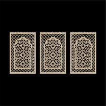 Load image into Gallery viewer, WDFA-010 - Wall Decor Framed Arch, Moroccan, Spanish, Moorish, Lattice, Islamic, Mashrabiya, Geometric, Arch