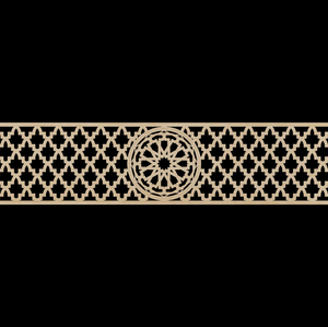 Moroccan Decorative Laser Cut Craft Wood Work Border Panel (B-036)
